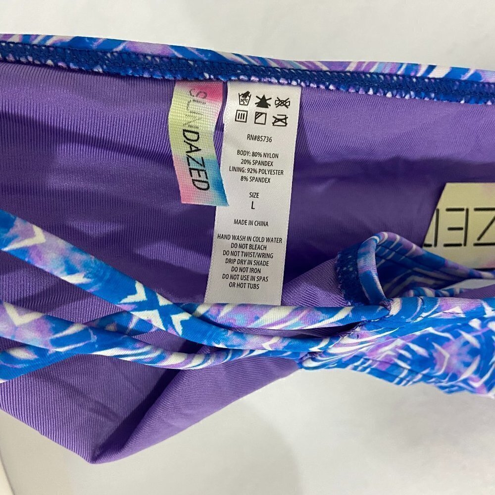 Sundazed 2-Piece Bikini Indigo & Blue Sz 32D Halter Top - Sz L 30 in. Bottom NWT - Picture 11 of 12